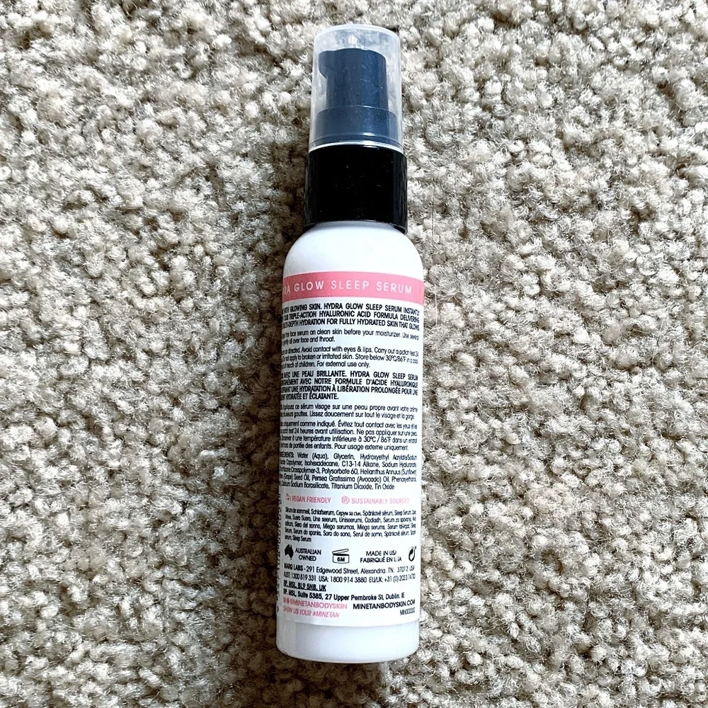 MineTan Hydra Glow Sleep Serum Hyaluronic Acid